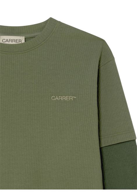 t-shirt roque double hem uomo verde CARRER | ROQUE DOUBLE HEM LONG SLEEVEDOUBLE GREEN